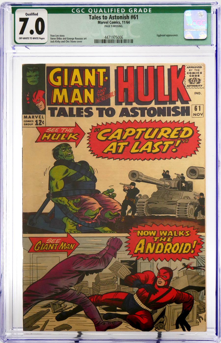 Tales To Astonish #61 Cover B CGC Qualified 7.0