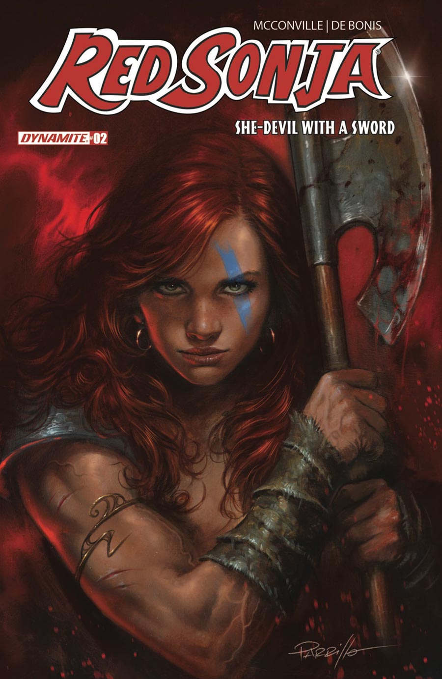 Red Sonja She-Devil With A Sword #2 Cover Z-A Variant Lucio Parrillo Foil Cover