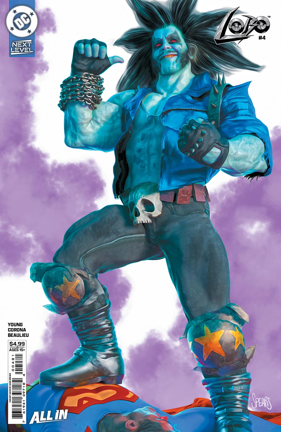 Lobo Vol 4 #4 Cover G Variant Mark Spears Card Stock Cover (DC Next Level)