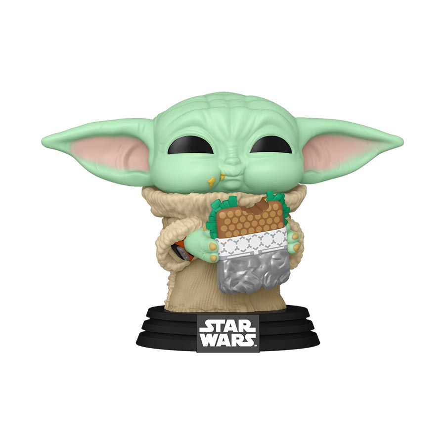 POP Star Wars Mandalorian & Grogu Grogu With Snack Vinyl Bobble Head