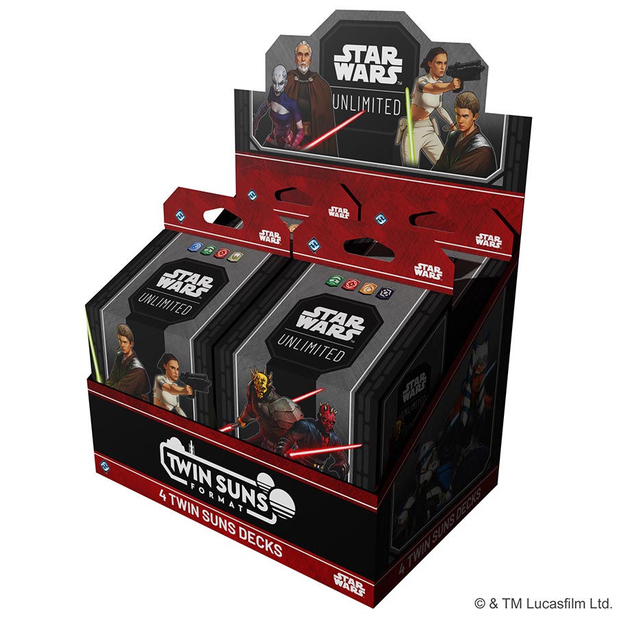 Star Wars Unlimited Twin Suns Deck Display (4-Count)