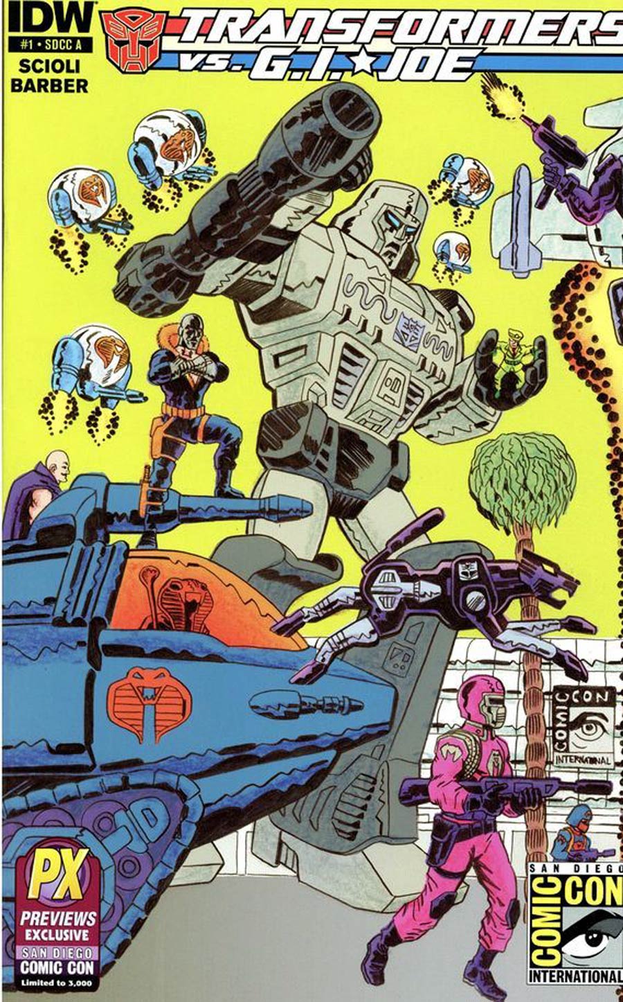 Transformers vs GI Joe #1 Cover F SDCC 2014 Variant Villains Cover