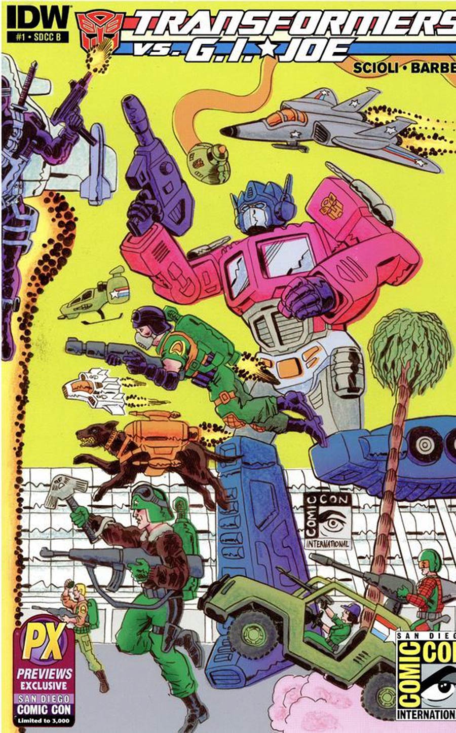 Transformers vs GI Joe #1 Cover G SDCC 2014 Variant Heroes Cover