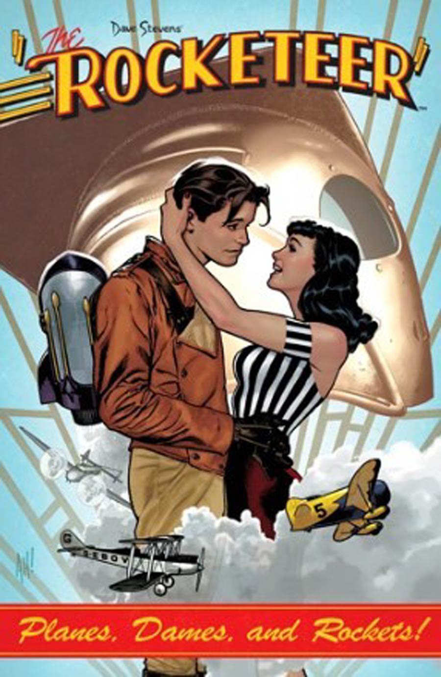 Rocketeer Kickstarter Exclusive (One Shot) #1 Cover A Adam Hughes Planes Dames And Rockets
