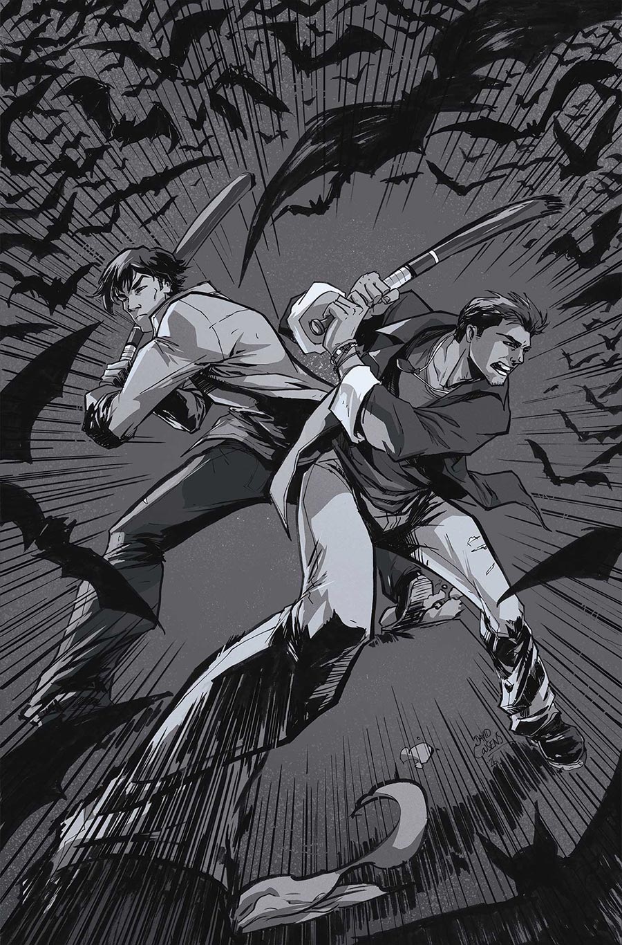 Supernatural Vol 2 #8 Cover L Incentive David Cousens Line Art Virgin Cover
