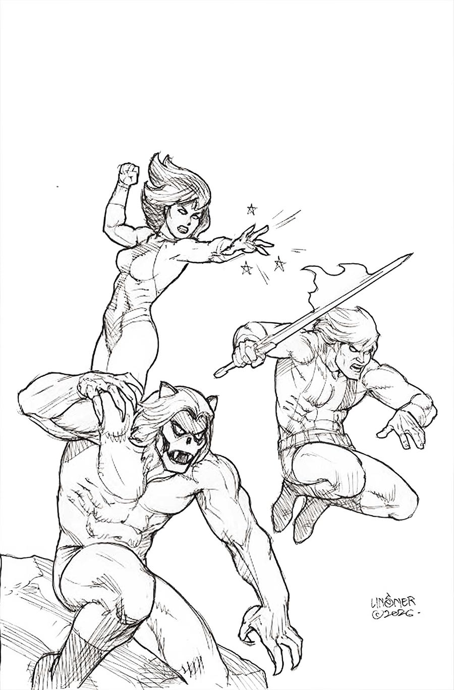 Thundarr The Barbarian #5 Cover M Incentive Joseph Michael Linsner Line Art Virgin Cover