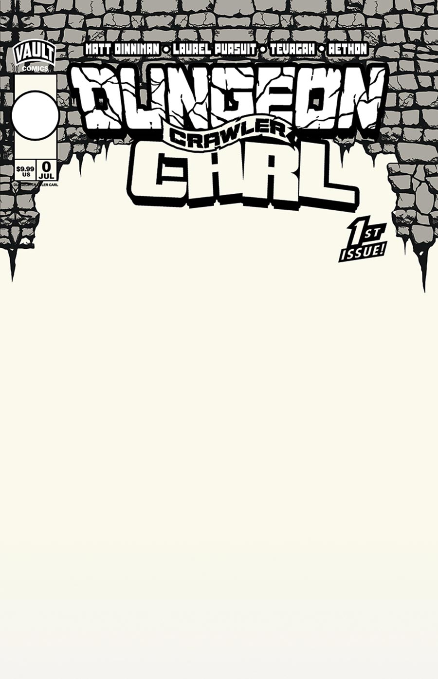 Dungeon Crawler Carl Special Edition #0 Cover E Variant Blank Cover
