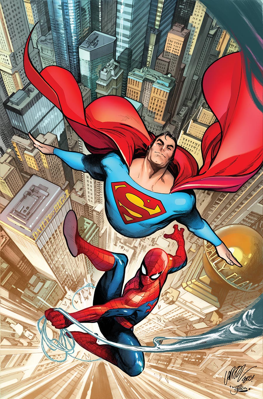 Marvel DC Spider-Man Superman #1 (One Shot) Cover Z-F 3rd Ptg Incentive Pepe Larraz Virgin Variant Cover