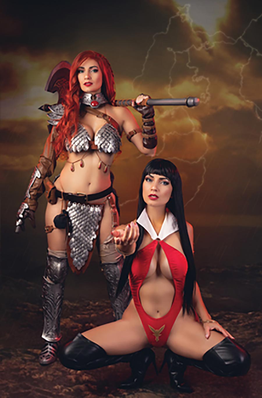 Vampirella vs Red Sonja Red City #1 (One Shot) Cover I Incentive IvyCosplay Vampirella & Red Sonja Cosplay Photo Virgin Cover