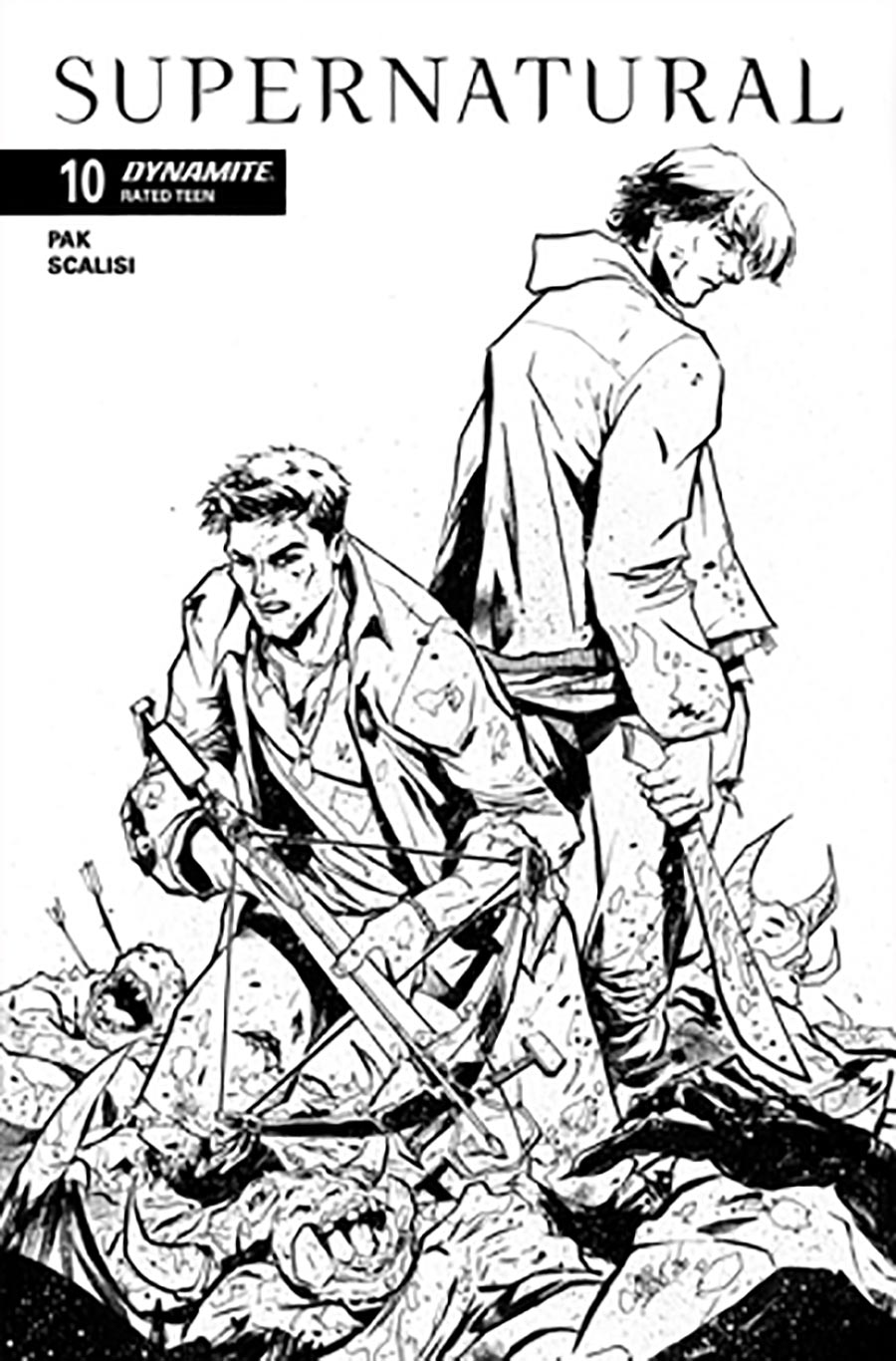 Supernatural Vol 2 #10 Cover G Incentive David Cousens Line Art Cover