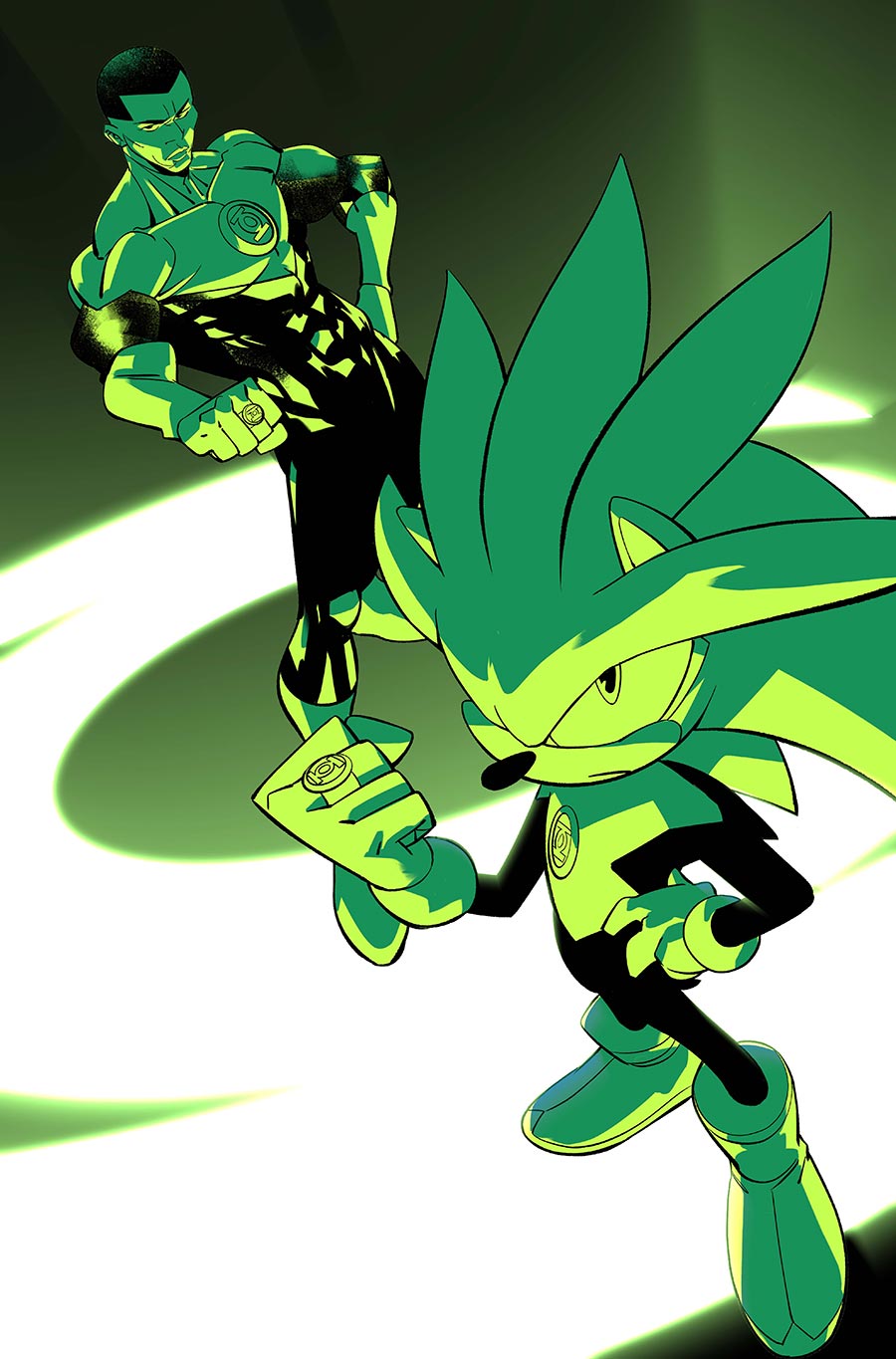 DC x Sonic The Hedgehog Metal Legion #4 Cover C Variant Daniele Di Nicuolo Card Stock Cover