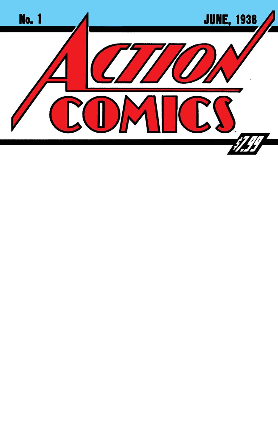 Action Comics #1 Facsimile Edition Cover B Variant Blank Card Stock Cover (2026)