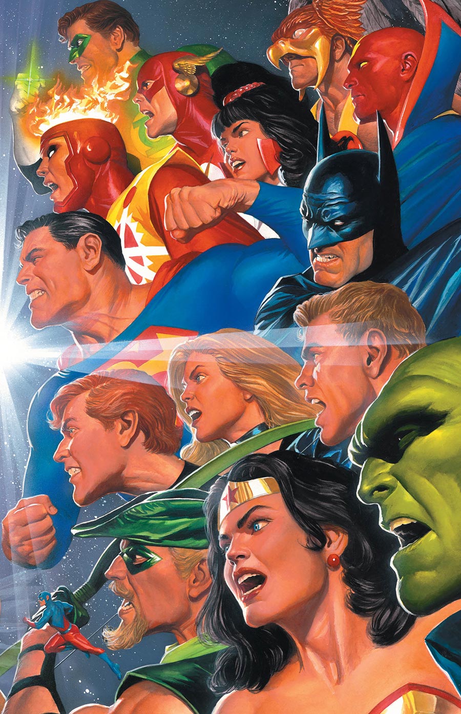 Avengers JLA #4 Facsimile Edition Cover B Variant Alex Ross DC Marvel 2-Part Connecting Cover