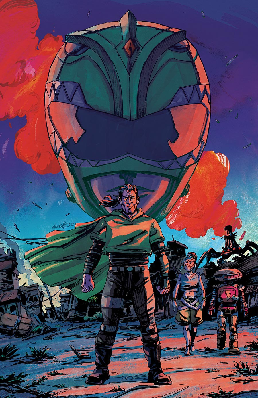 Power Rangers Green #1 Cover G Incentive Gustaffo Vargas Virgin Foil Cover