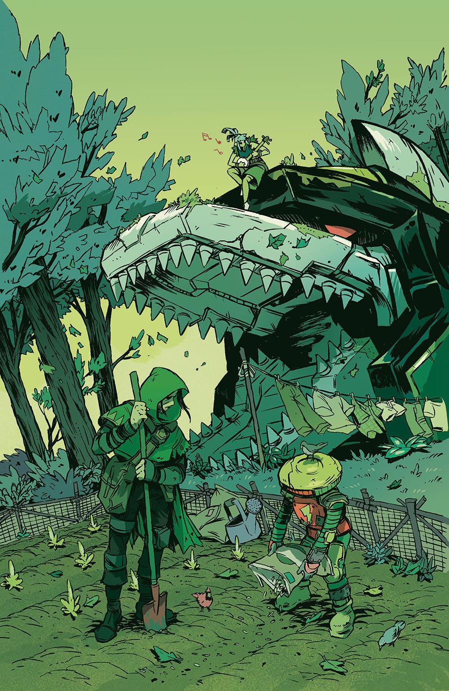 Power Rangers Green #1 Cover I Incentive Oliver Ono Virgin Variant Cover