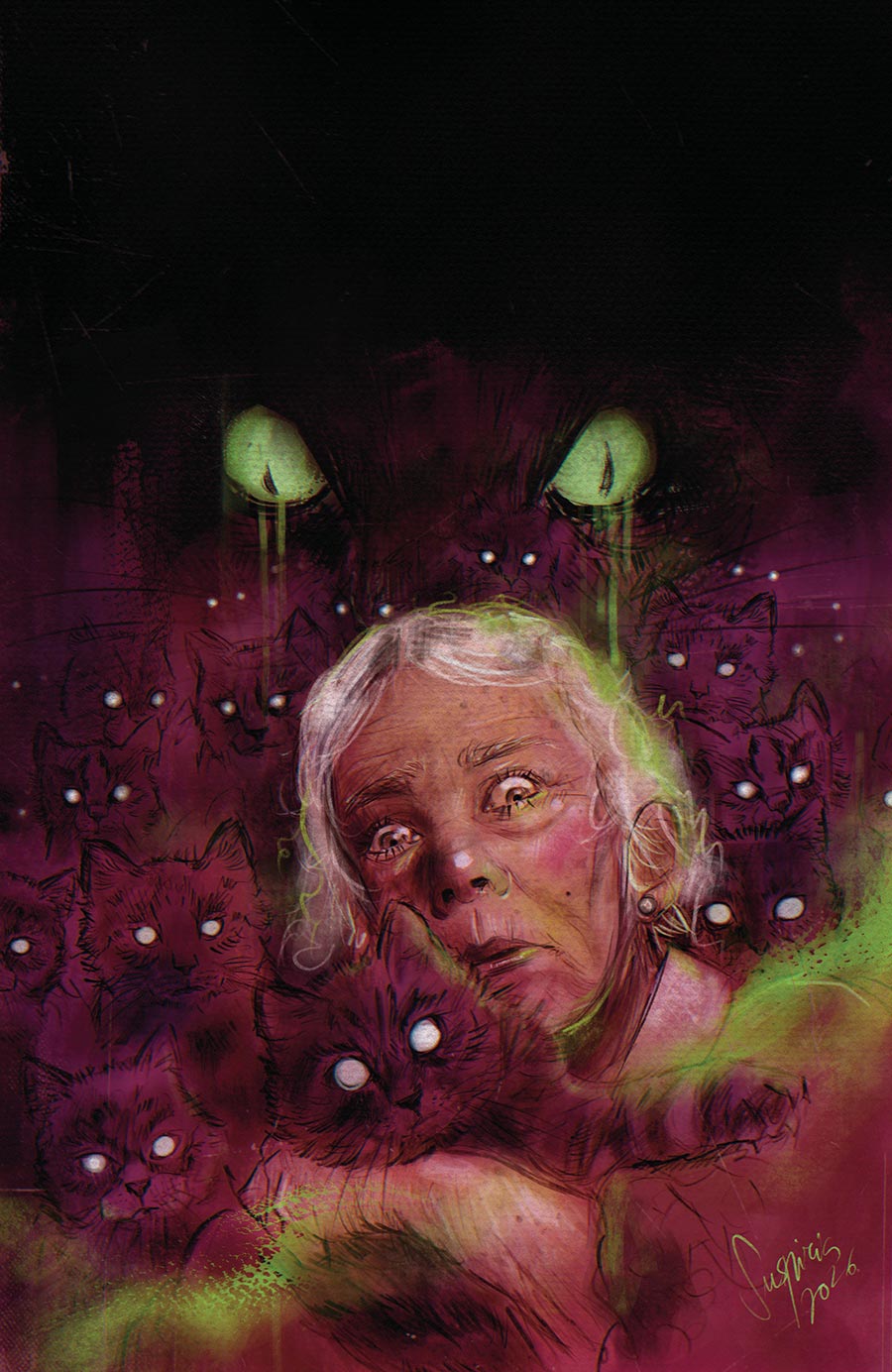 Stuff Of Nightmares The Cat In The Coffin #1 (One Shot) Cover F Incentive Suspiria Vilchez Reveal Virgin Cover