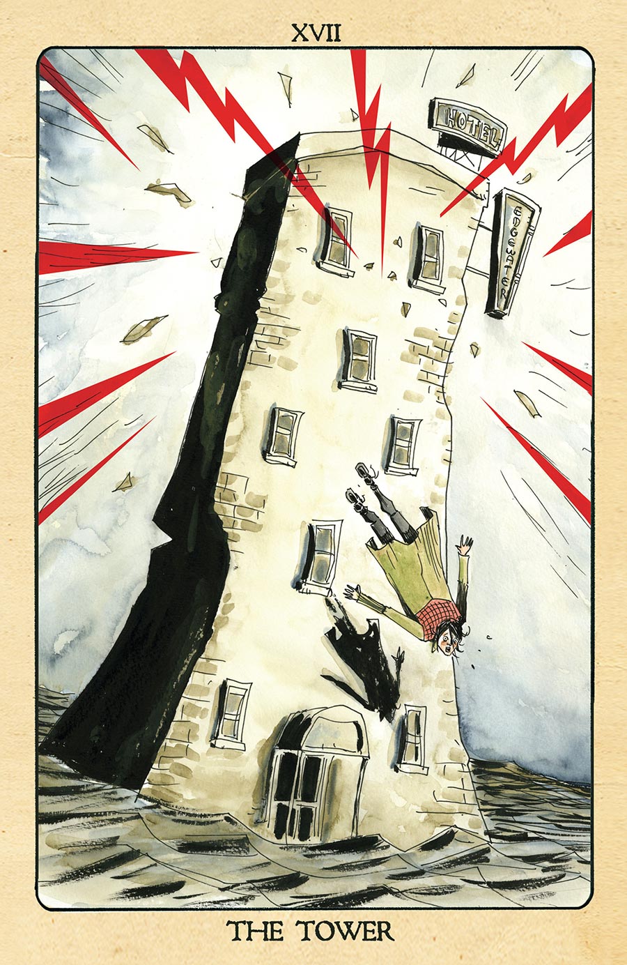 Minor Arcana #17 Cover D Incentive Jeff Lemire Tarot Card The Tower Variant Cover