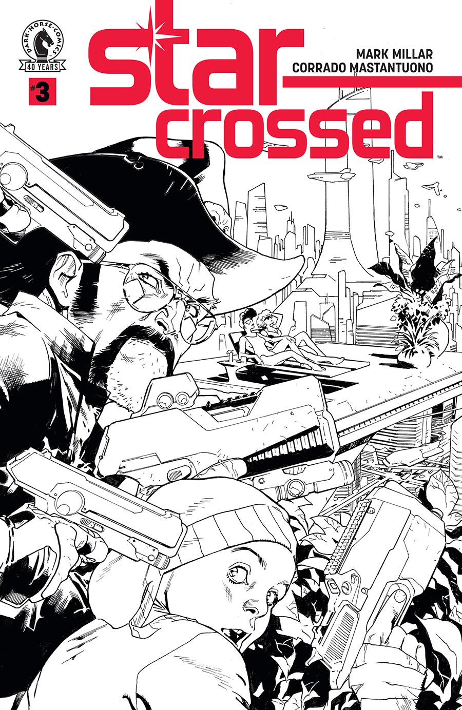 Star-Crossed #3 Cover B Variant Stuart Immonen Black & White Cover