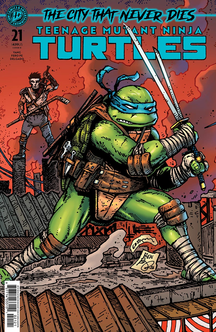 Teenage Mutant Ninja Turtles Vol 6 #21 Cover B Variant Kevin Eastman & Ben Bishop Cover