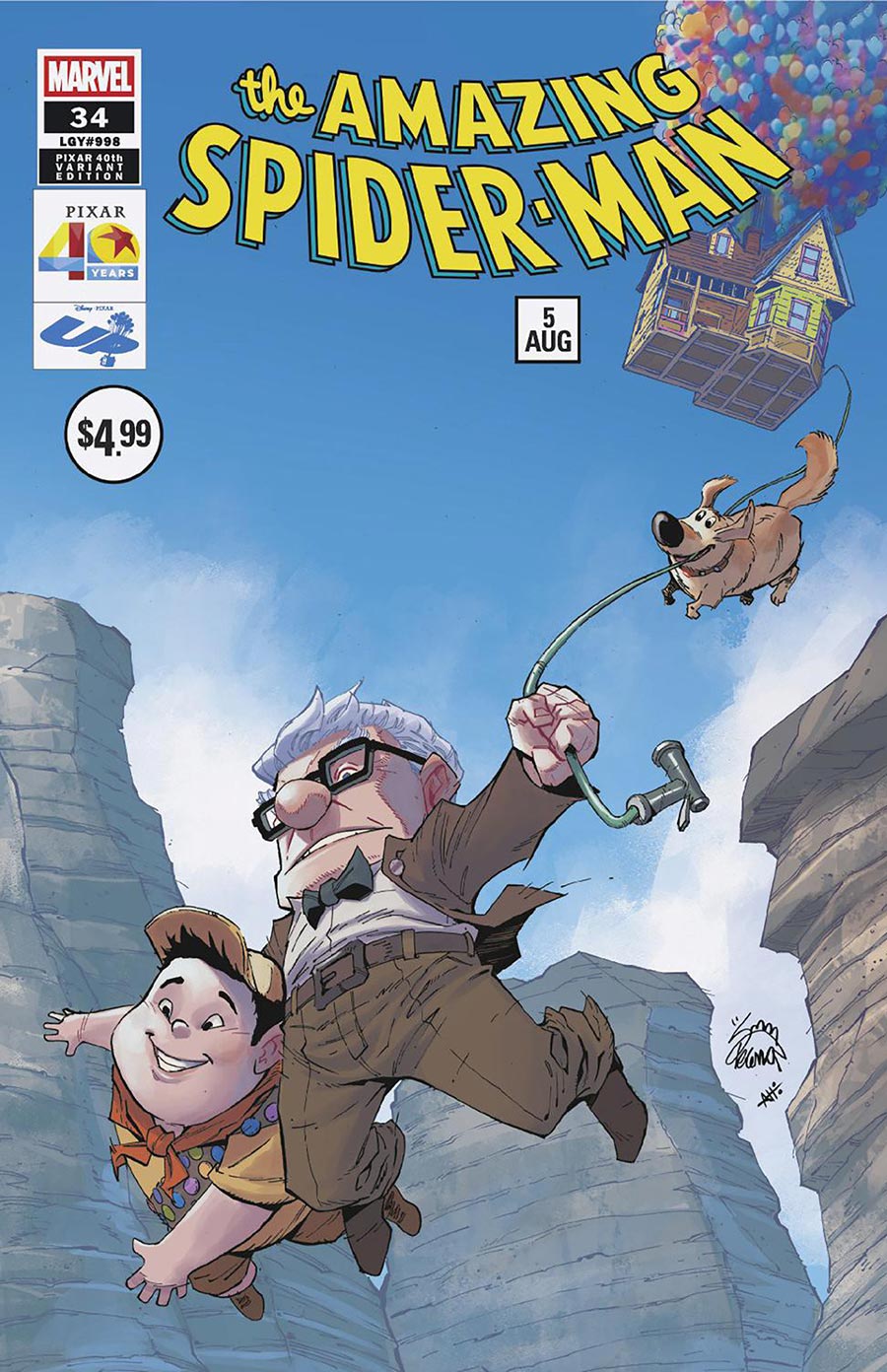 Amazing Spider-Man Vol 7 #34 Cover E Variant Ryan Stegman Pixar 40th Anniversary Cover (#998)