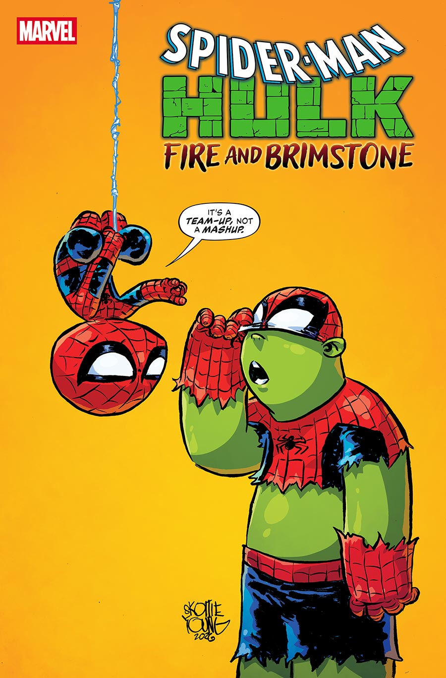 Spider-Man Hulk Fire And Brimstone #1 Cover D Variant Skottie Young Cover