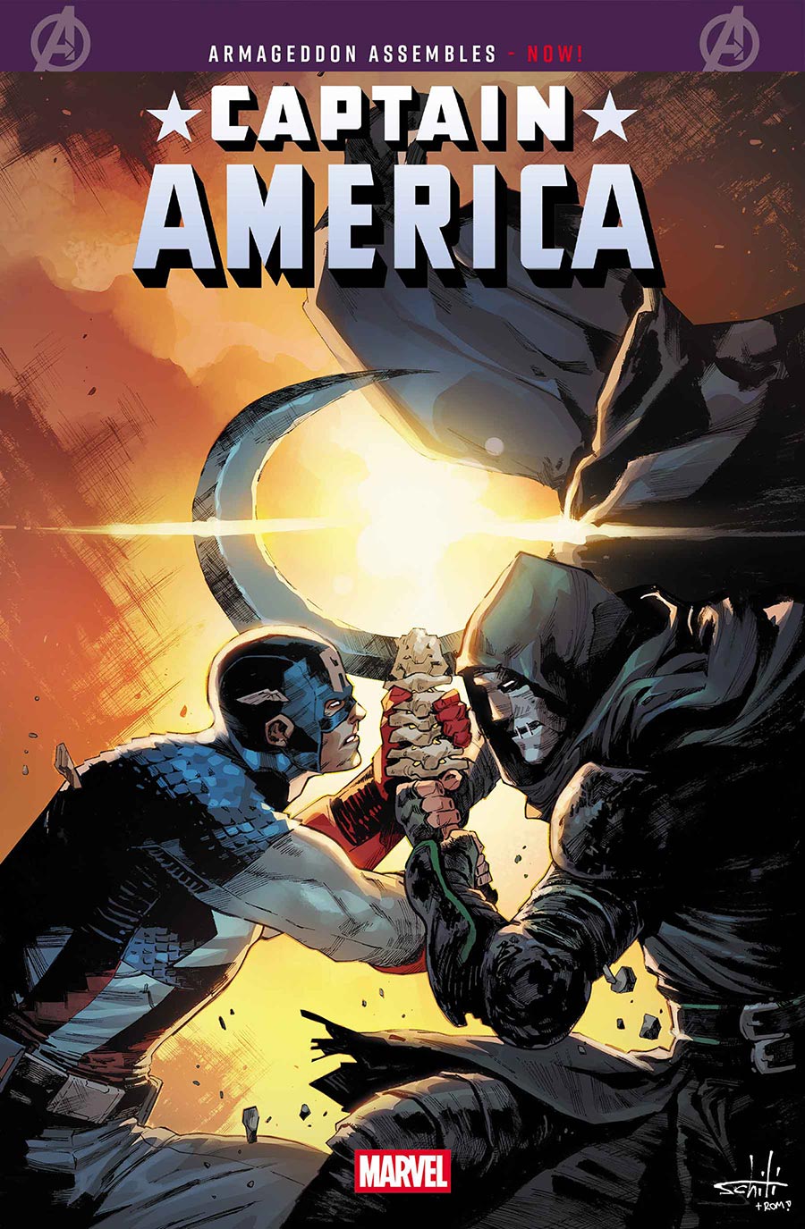 Captain America Vol 11 #14 Cover A Regular Valerio Schiti Cover (Armageddon Tie-In)
