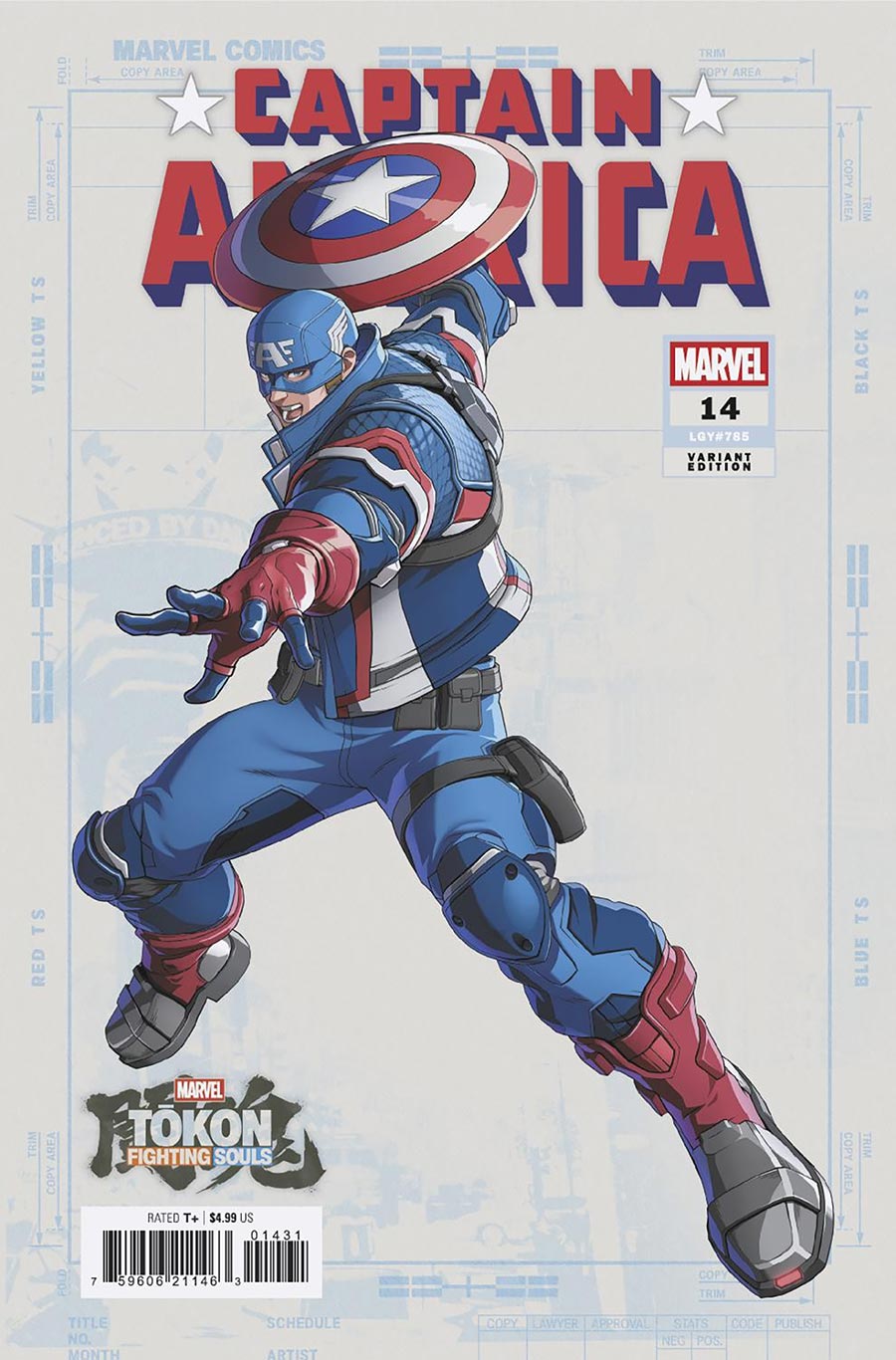 Captain America Vol 11 #14 Cover C Variant Marvel Tokon Fighting Souls Cover (Armageddon Tie-In) (Limit 1 Per Customer)