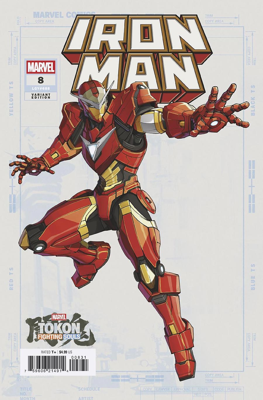 Iron Man Vol 8 #8 Cover C Variant Marvel Tokon Fighting Souls Cover (Limit 1 Per Customer)
