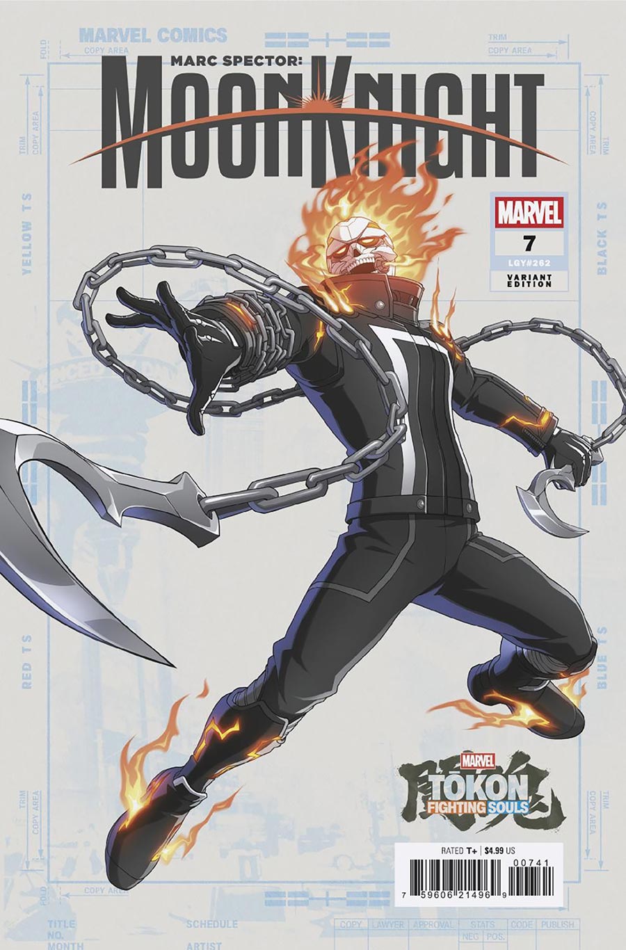Marc Spector Moon Knight Vol 2 #7 Cover C Variant Marvel Tokon Fighting Souls Cover (Limit 1 Per Customer)