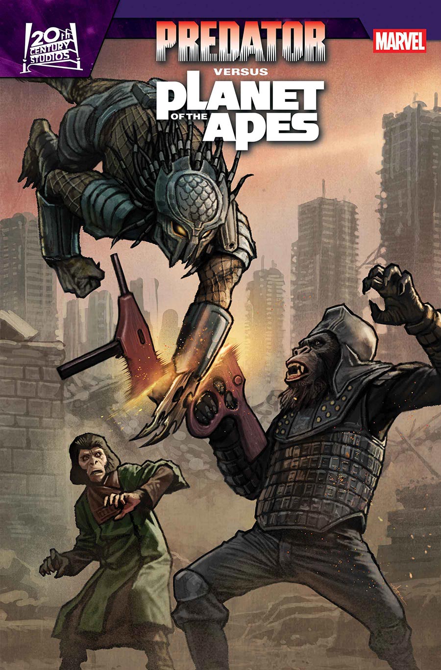 Predator Versus Planet Of The Apes #2 Cover A Regular Stonehouse Cover