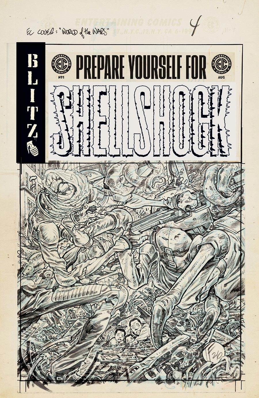 Shellshock #1 (One Shot) Cover F Incentive Tom Fowler Black & White Artist Edition Cover (EC Comics)