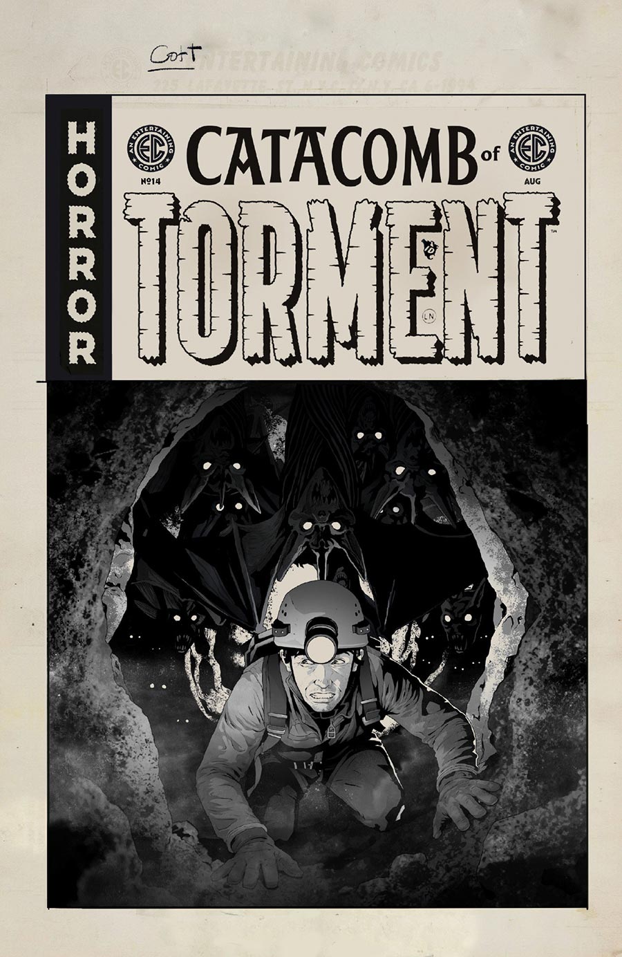 Catacomb Of Torment #14 Cover D Incentive Danny Luckert Black & White Artist Edition Cover (EC Comics)
