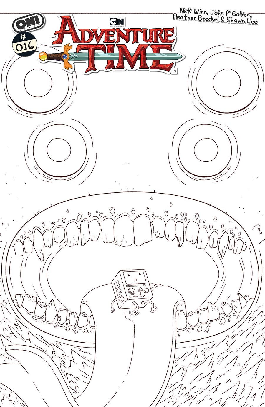 Adventure Time Vol 2 #16 Cover E Incentive Nick Winn Black & White Cover