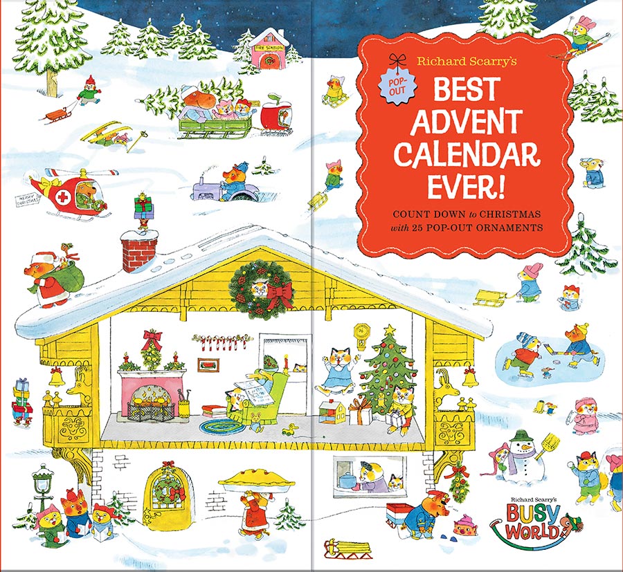 Richard Scarrys Best Advent Calendar Ever Count Down To Christmas With 25 Pop-Out Ornaments Activity Book And Keepsake HC