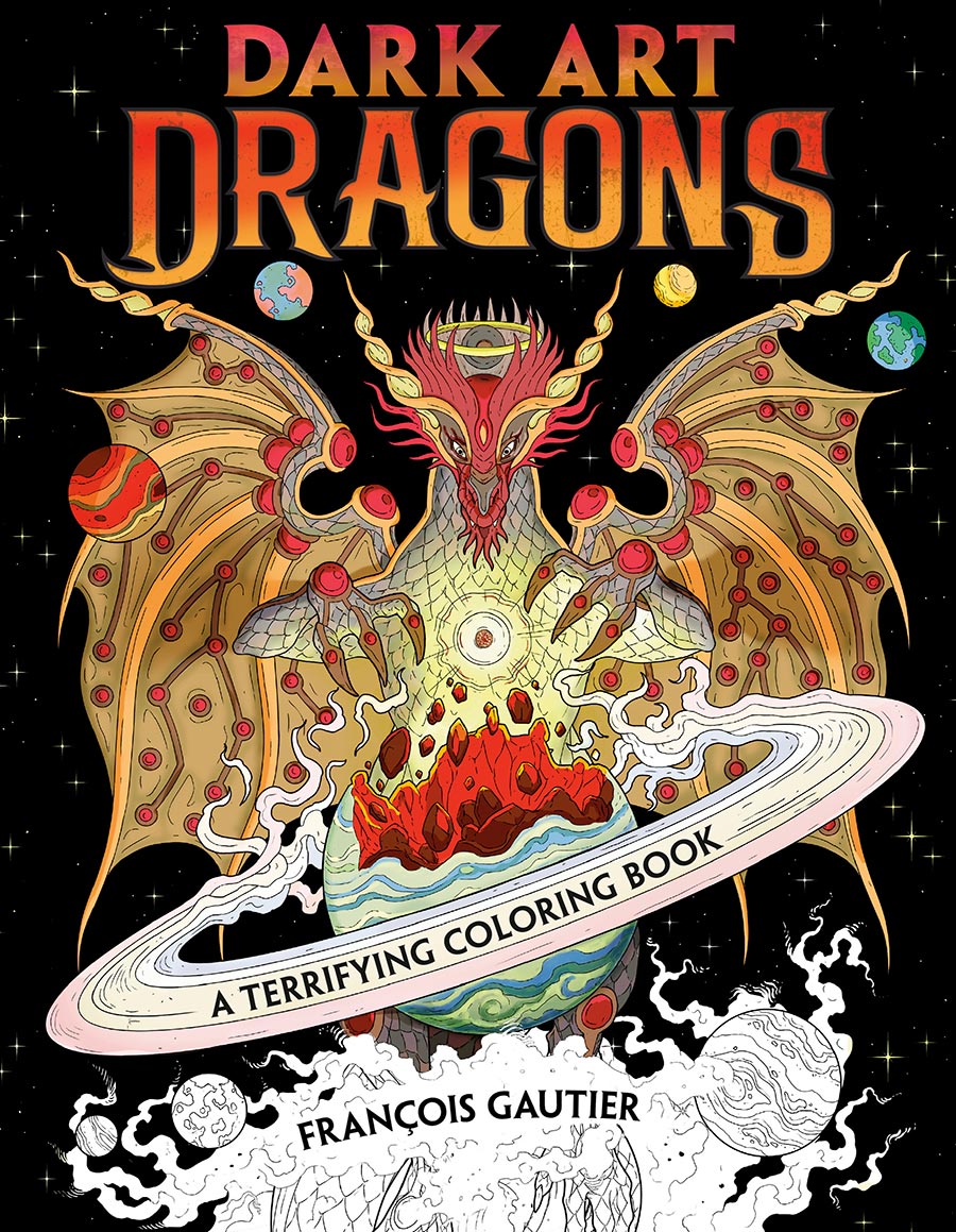 Dark Art Dragons A Terrifying Coloring Book TP