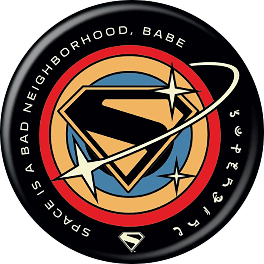 DC Comics 1.25-Inch Button Supergirl 2026 - Black Gold Logo Bad Neighborhood (BOY80292)
