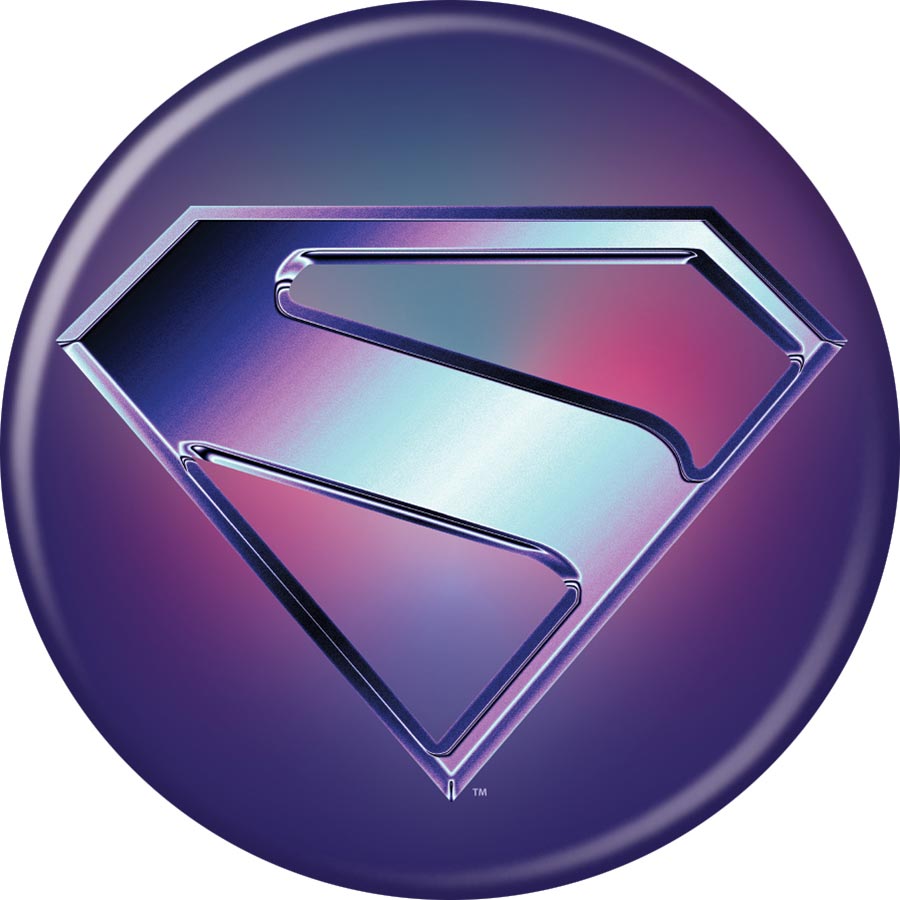 DC Comics 3-Inch Button Supergirl 2026 - Silver Logo On Blue (BOY99241)