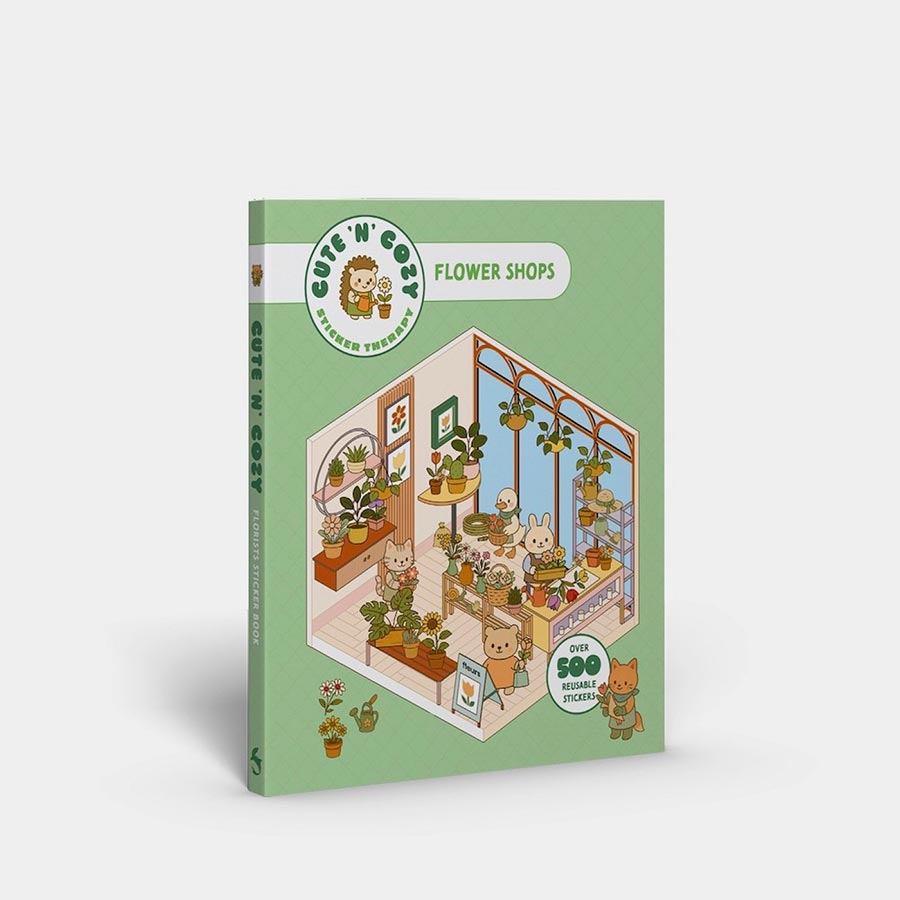 Cute n Cozy Sticker Therapy Flower Shop Over 500 Reusable Stickers TP