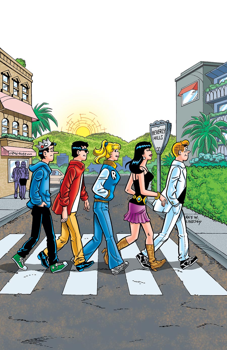 Archie Facsimile #17 Laugh 166 Cover F Variant Rex Lindsey Abbey Road Homage Foil Virgin Cover