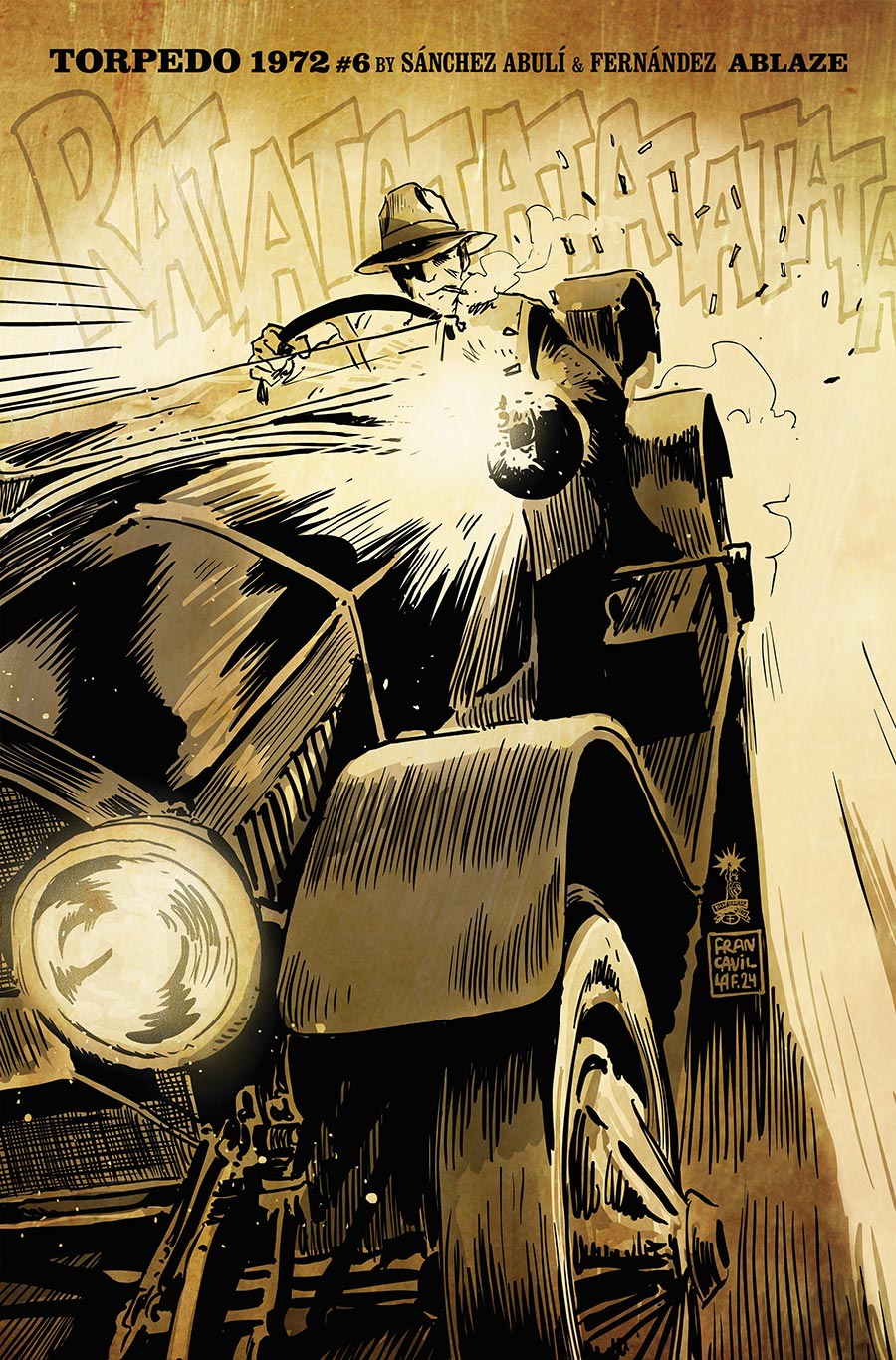 Torpedo 1972 #6 Cover B Variant Francesco Francavilla Cover
