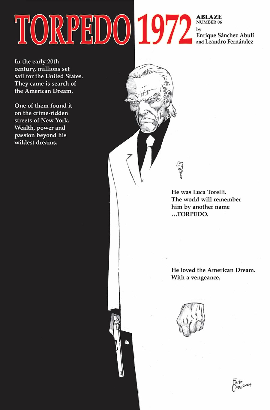 Torpedo 1972 #6 Cover C Variant Fritz Casas Scarface Homage Cover