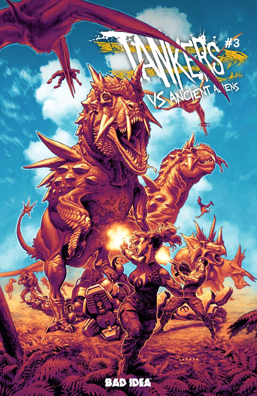 Tankers vs Ancient Aliens #3 Cover B Variant Lewis LaRosa Cover