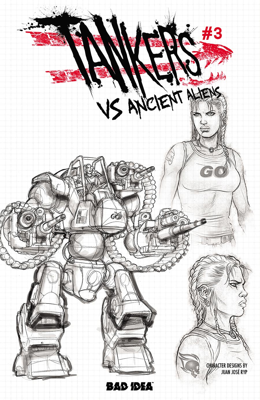 Tankers vs Ancient Aliens #3 Cover C Variant Juan Jose Ryp Design Cover