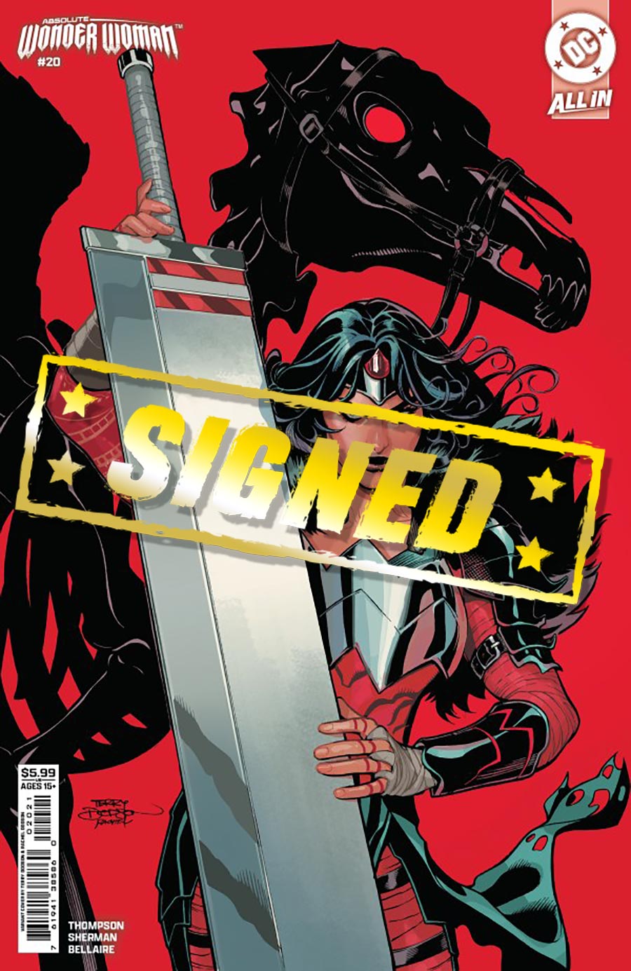 Absolute Wonder Woman #20 Cover E DF Variant Cover Signed By Terry Dodson & Rachel Dodson