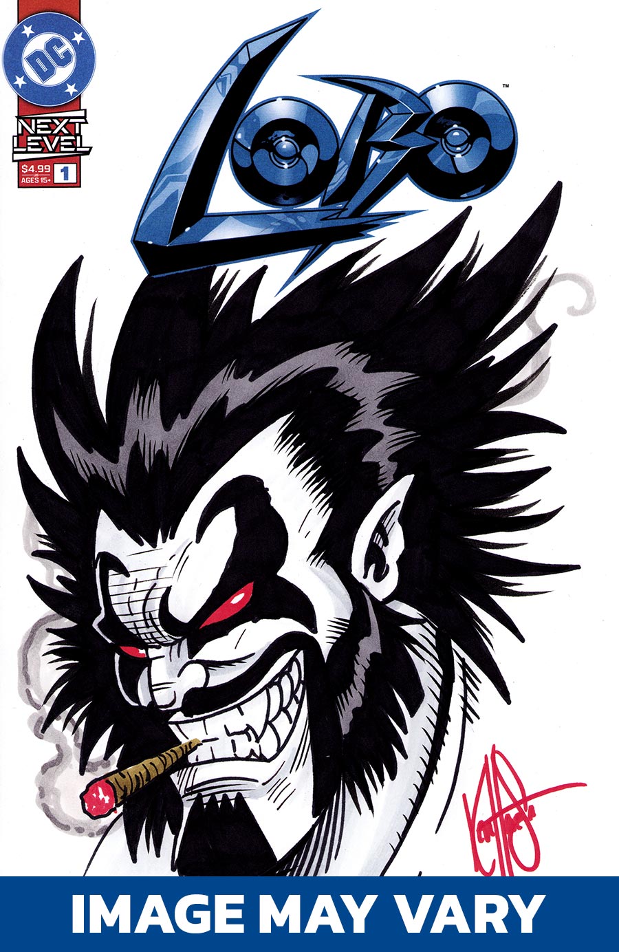 Lobo Vol 4 #1 Cover H DF Signed & Remarked By Ken Haeser