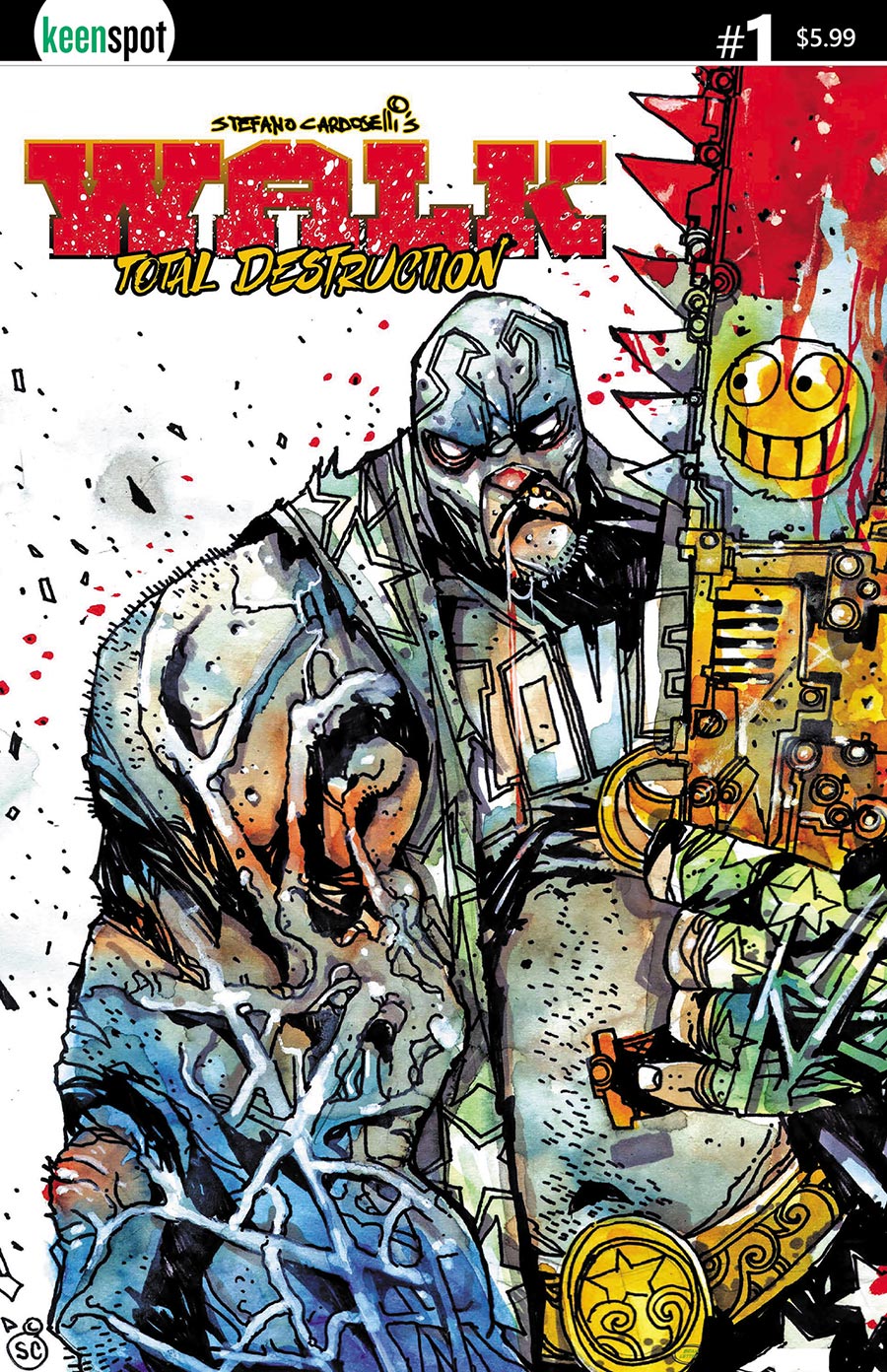 Walk Total Destruction #1 (One Shot) Cover A Regular Stefano Cardoselli Smileysaw Cover