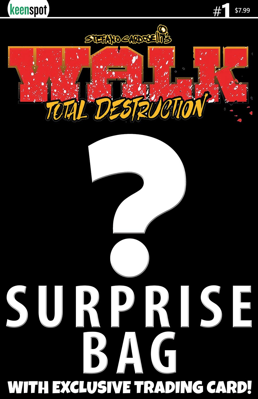 Walk Total Destruction #1 (One Shot) Cover B Variant Stefano Cardoselli Surprise Bagged Mystery Cover & Trading Card With Polybag