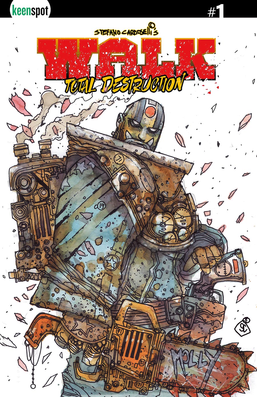 Walk Total Destruction #1 (One Shot) Cover C Variant Stefano Cardoselli Holofoil Flip Cover