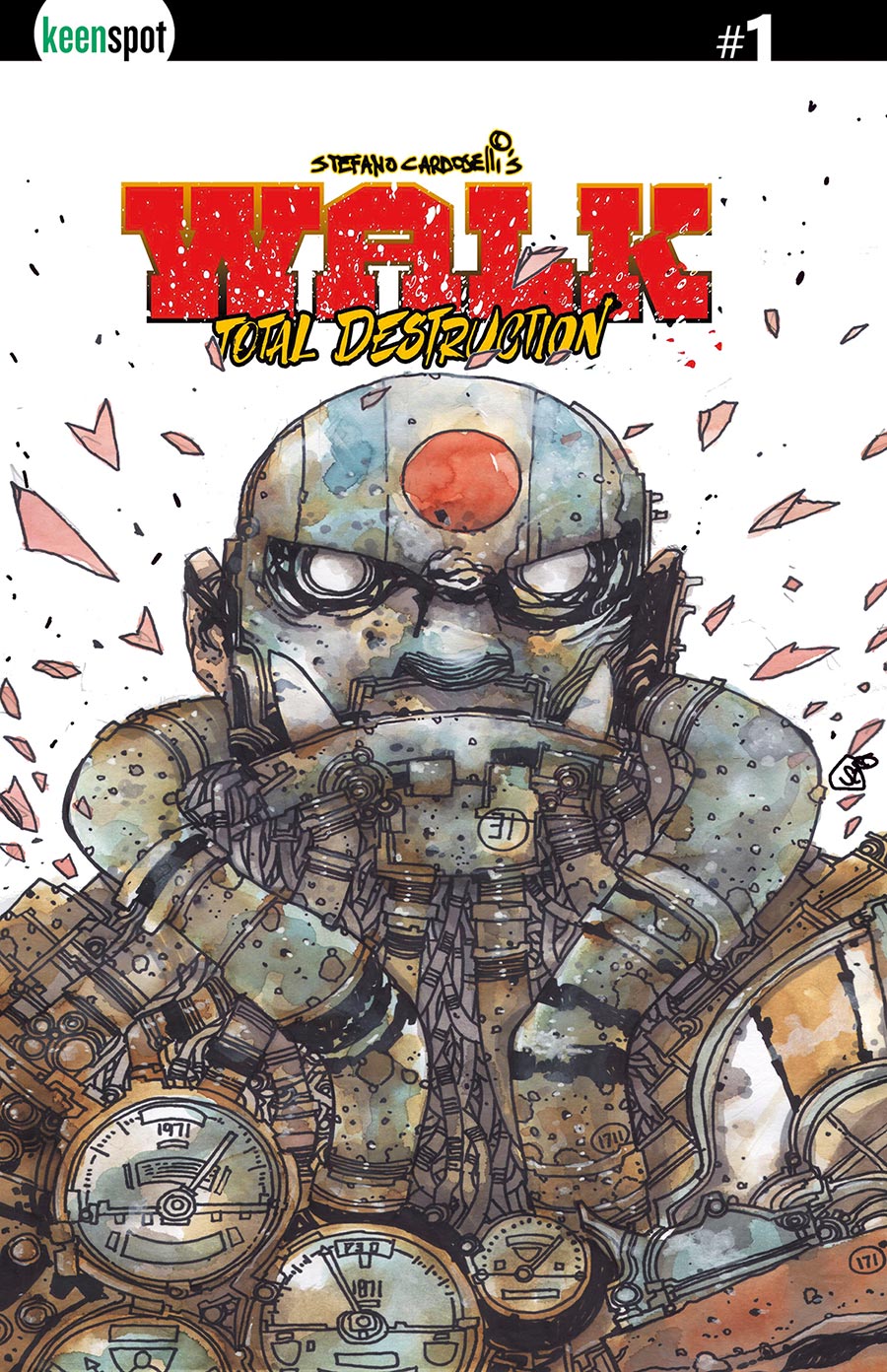 Walk Total Destruction #1 (One Shot) Cover D Variant Stefano Cardoselli Metal Cover