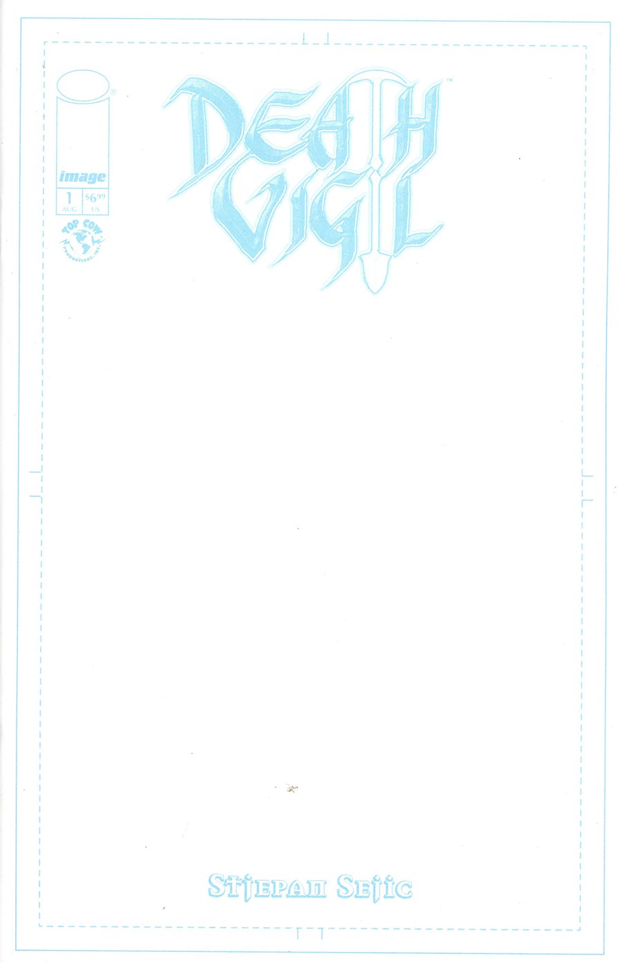 Death Vigil Vol 2 #1 Cover G Variant Blank Cover